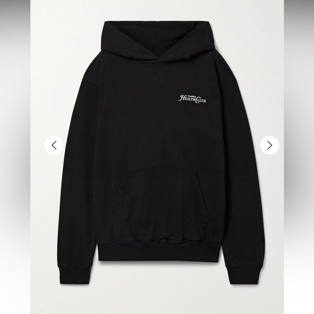 SPORTY & RICH
Printed cotton-jersey hoodie